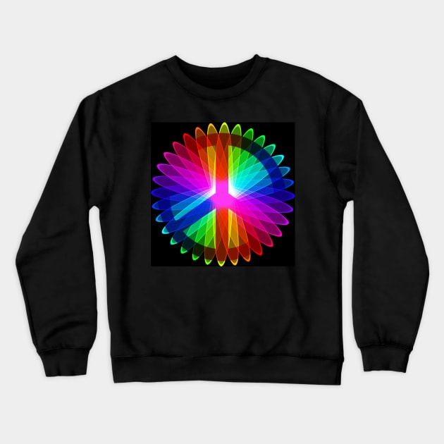 Rainbow Peace Crewneck Sweatshirt by erichristy